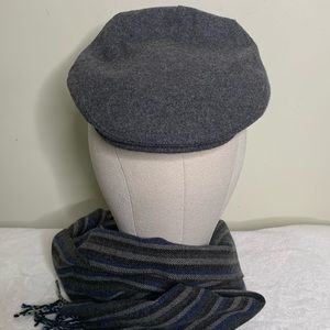 Great Horse Gray Wool News Boy Cap Sz M